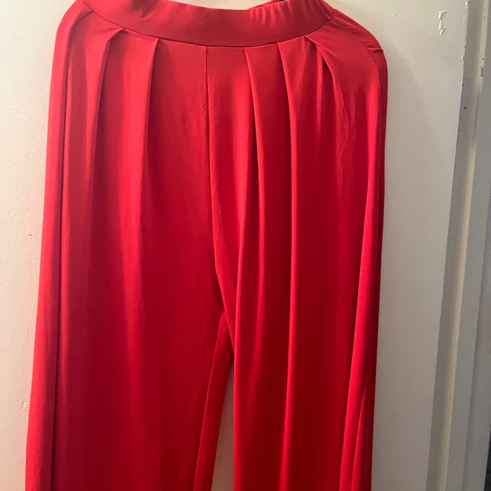 Elegant Red Women's Pants